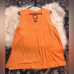 Fp free people movement Orange Oversized Sleeveless Women's Tank Top slit side
